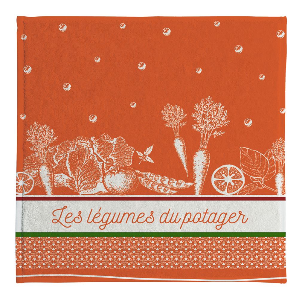 Linge d'office - Légumes du Potager / Carré éponge - COUCKE