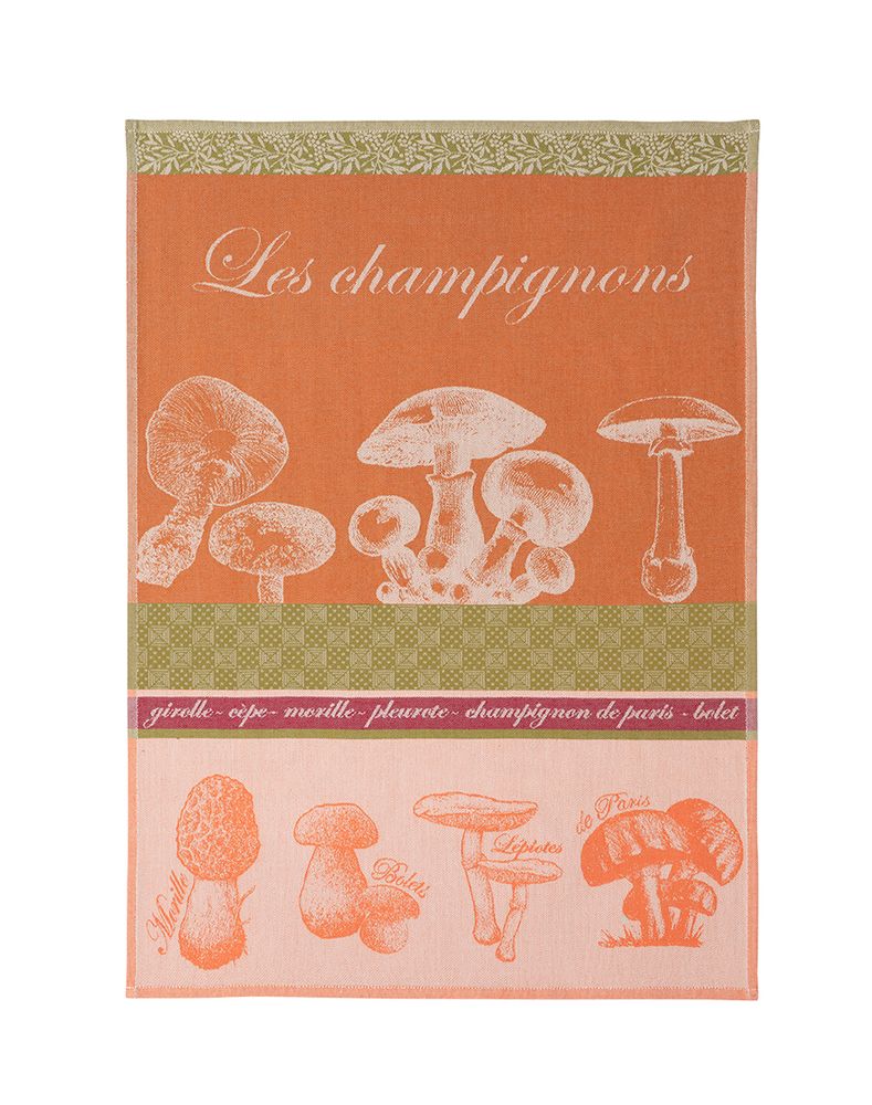 Torchons textile - Mushrooms / Torchon jacquard 100% coton - COUCKE