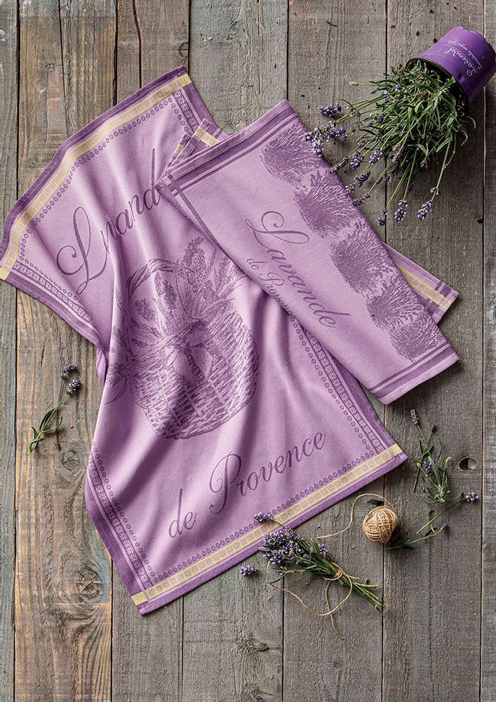 Torchons textile - Panier de Lavande / Torchon jacquard - COUCKE