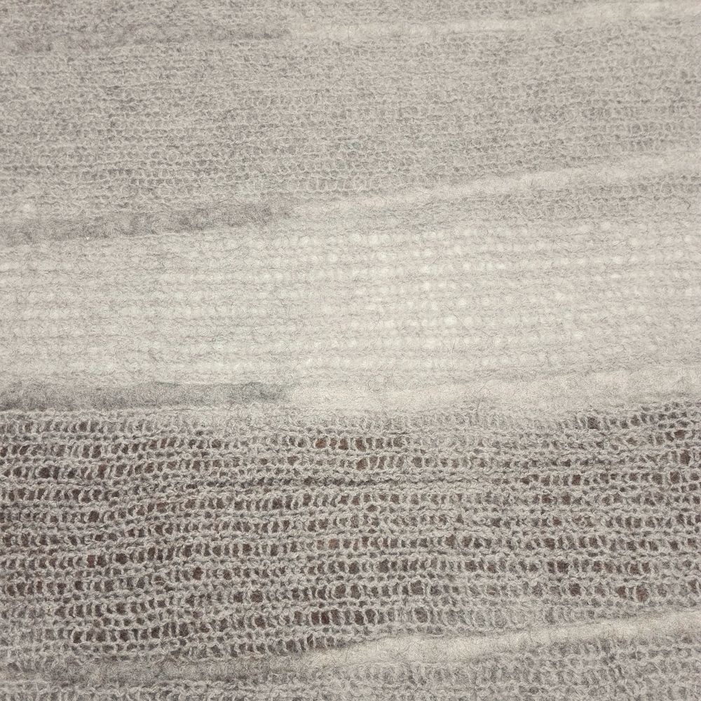 Tapis - Tapis Zébrures en feutre de laine fait-main - GHISLAINE GARCIN MAILLE&FEUTRE