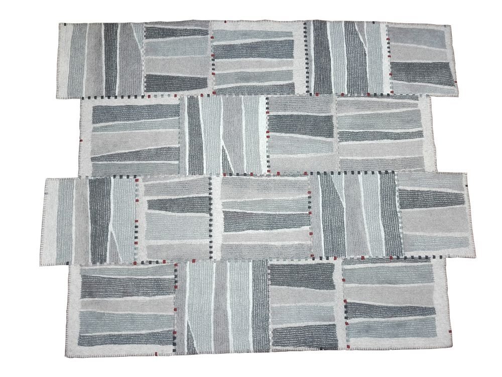 Rugs - Handmade Wool Felt Couture Rug - GHISLAINE GARCIN MAILLE&FEUTRE