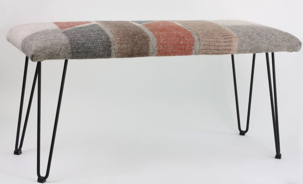 Upholstery fabrics - M&F handmade wool felt bench - GHISLAINE GARCIN MAILLE&FEUTRE