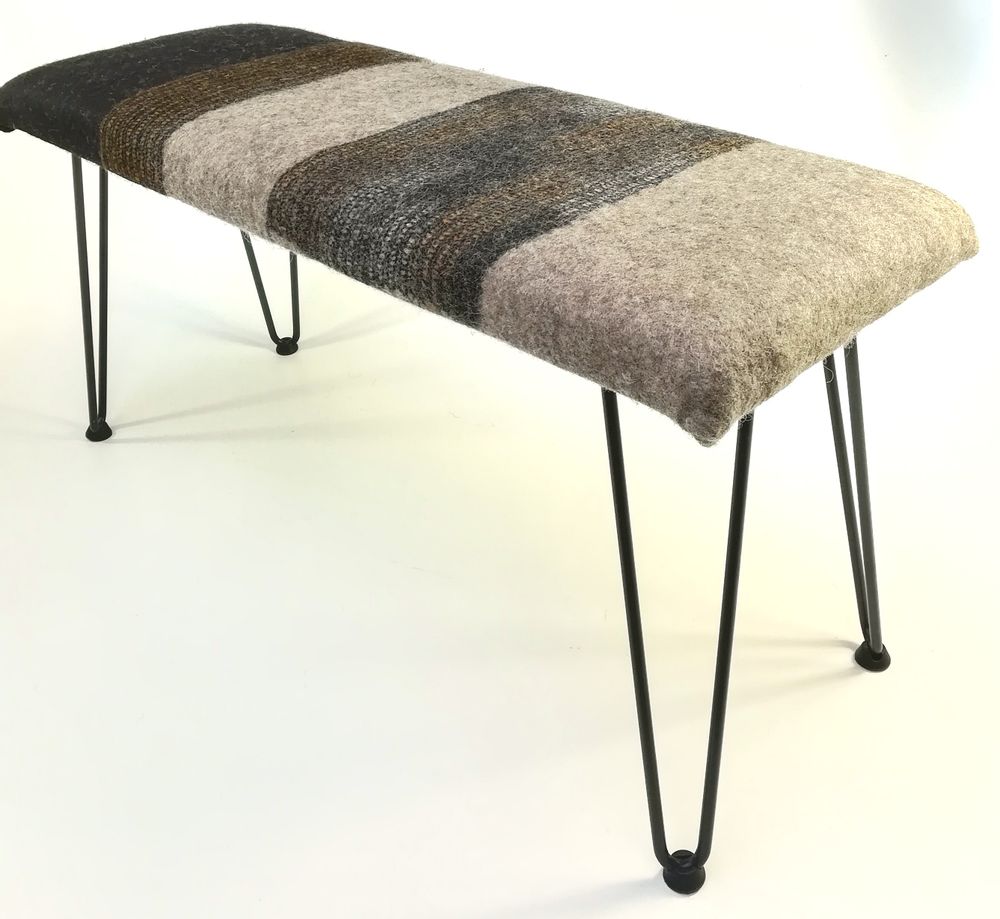 Upholstery fabrics - M&F handmade wool felt bench - GHISLAINE GARCIN MAILLE&FEUTRE