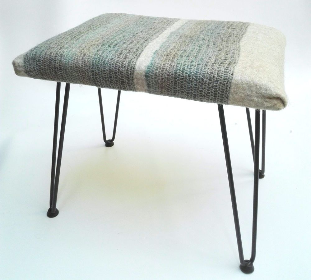 Upholstery fabrics - M&F Handmade Wool Felt Rectangle Stool - GHISLAINE GARCIN MAILLE&FEUTRE