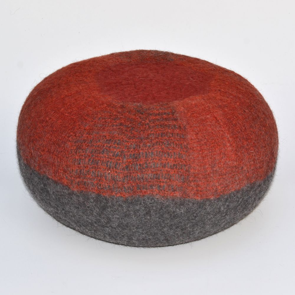 Coussins textile - Coussin Zafu en feutre de laine fait-main - GHISLAINE GARCIN MAILLE&FEUTRE