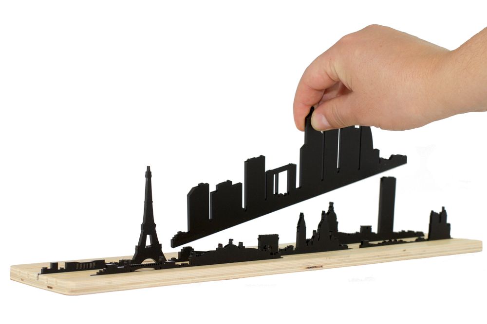 Sculptures, statuettes et miniatures - Formes de Paris - Silhouette d'horizon de la ville en 3D - Diorama - BEAMALEVICH