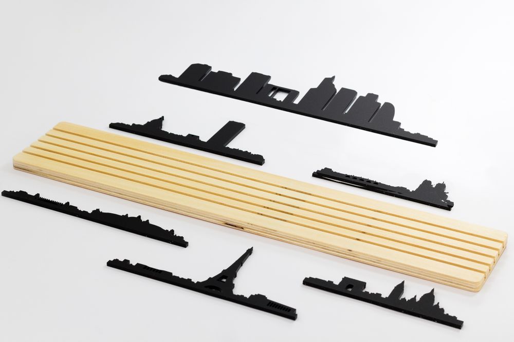 Sculptures, statuettes et miniatures - Formes de Paris - Silhouette d'horizon de la ville en 3D - Diorama - BEAMALEVICH