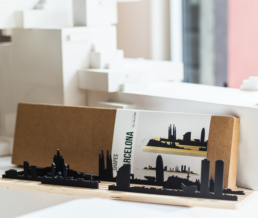 Objets design - Les formes de Barcelone - Silhouette en 3D de la ligne d'horizon - BEAMALEVICH