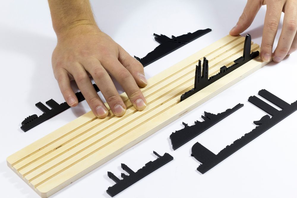 Objets design - Les formes de Barcelone - Silhouette en 3D de la ligne d'horizon - BEAMALEVICH