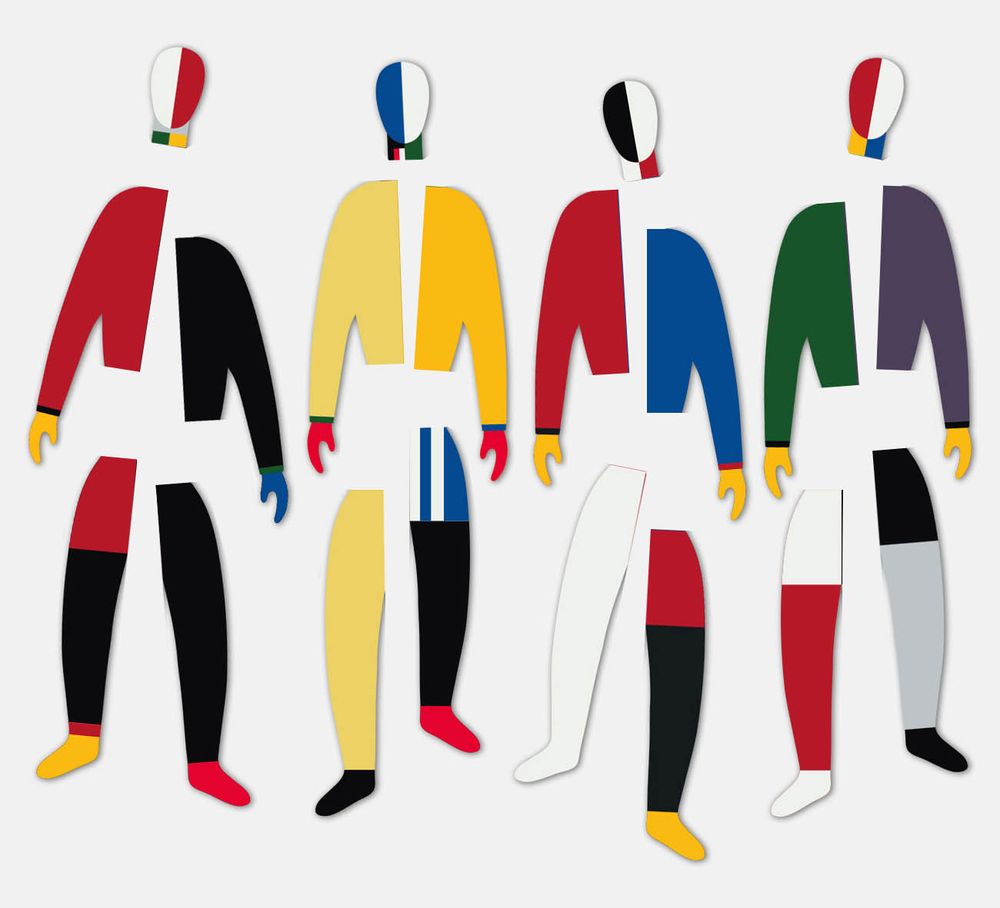 Decorative objects - Malevich Sportsmen Artistic Humanoid Fridge Magnets - 20 pieces - BEAMALEVICH