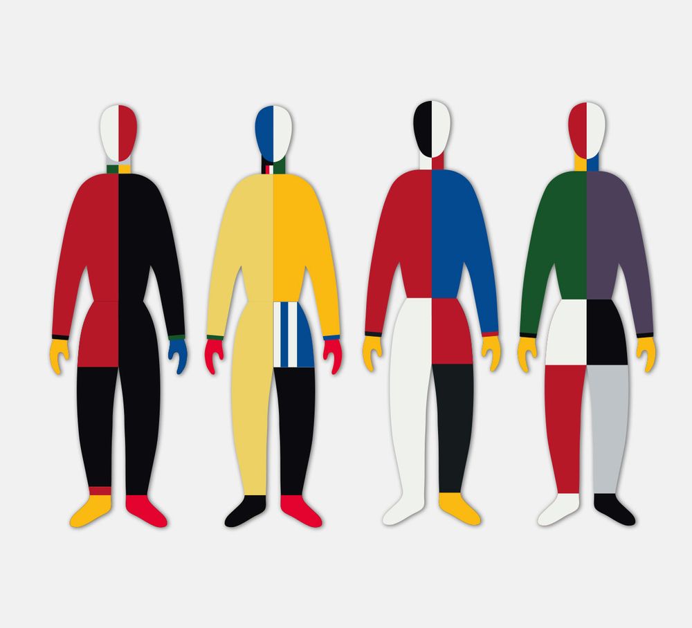 Decorative objects - Malevich Sportsmen Artistic Humanoid Fridge Magnets - 20 pieces - BEAMALEVICH