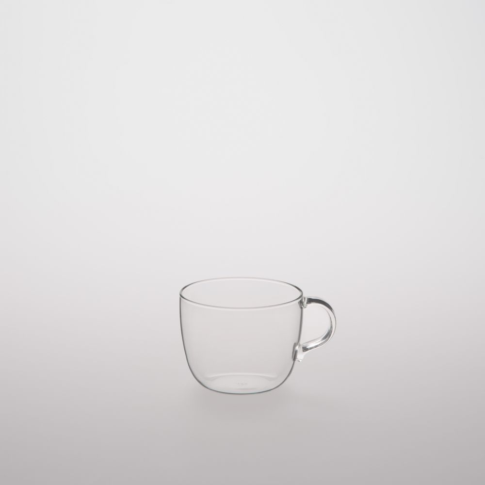 Accessoires thé et café - Tasse à café en verre résistant à la chaleur 230 ml avec soucoupe en acacia 131 mm - TG