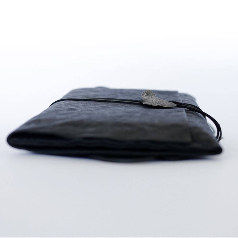 Petite maroquinerie - POCHETTE BIJOU CARBONE BLACK - SLOW