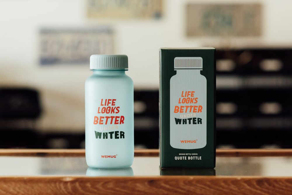 Design objects - Lifestyle "Quote" bottle 550ml Tritan BPA Free - WEMUG