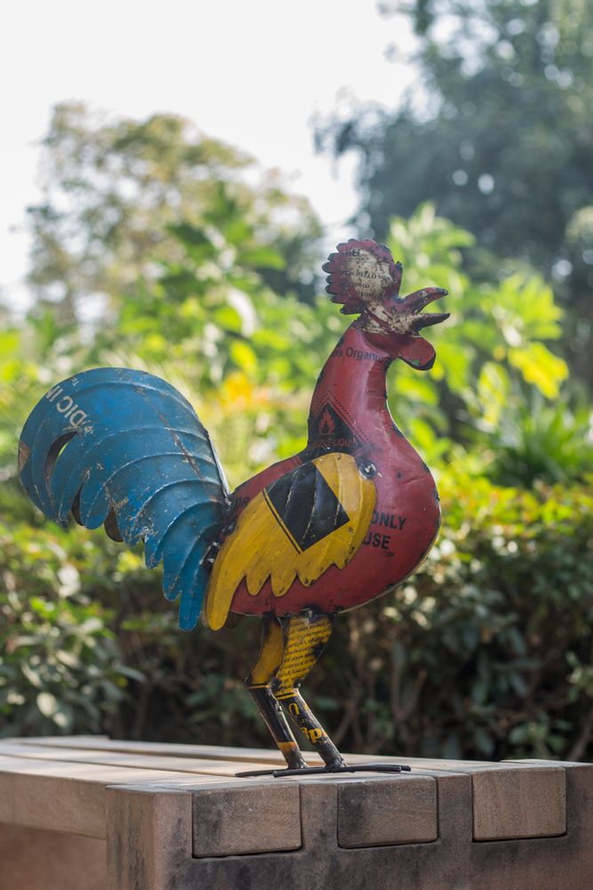 Objets de décoration - Figurine de jardin en fer recyclé fait main - DE KULTURE WORKS