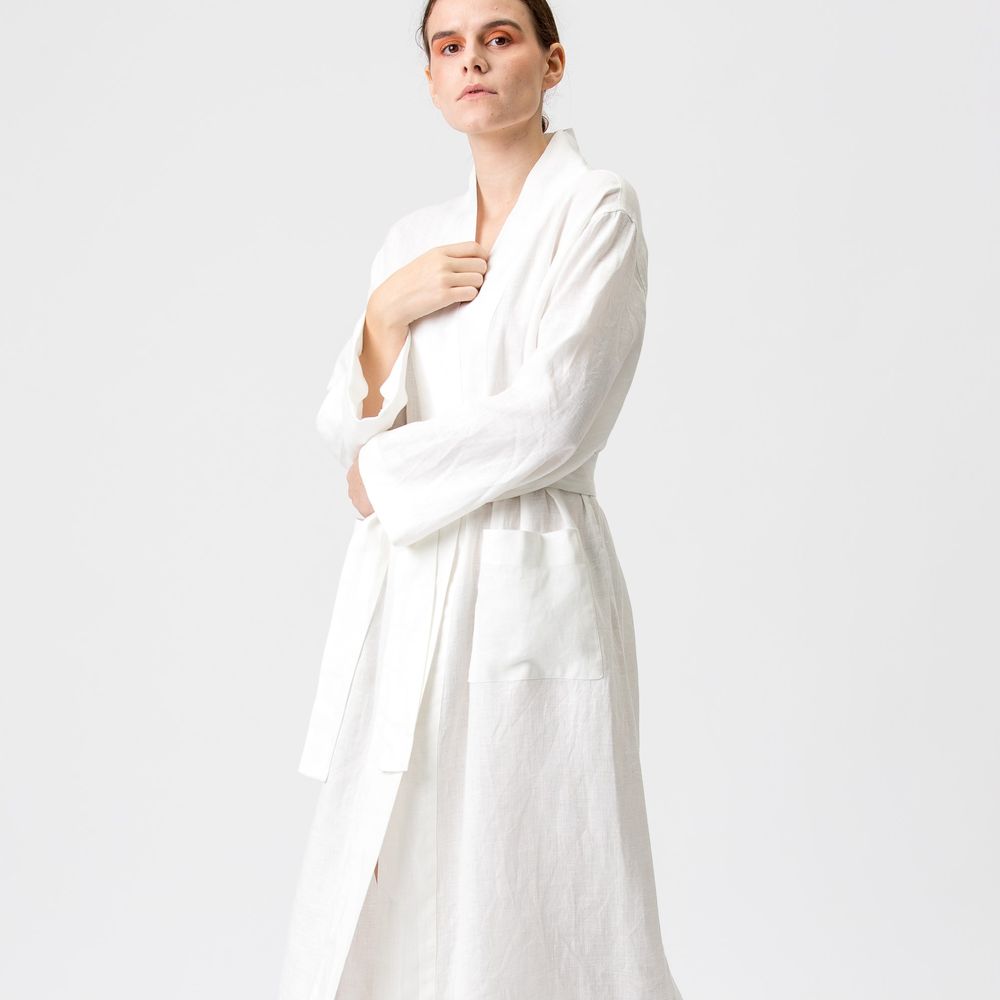 Homewear - Linen Kimono-Bathrobe VASARA - JURATE