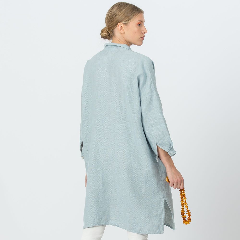 Homewear textile - Chemise longue en lin VANDA - JURATE