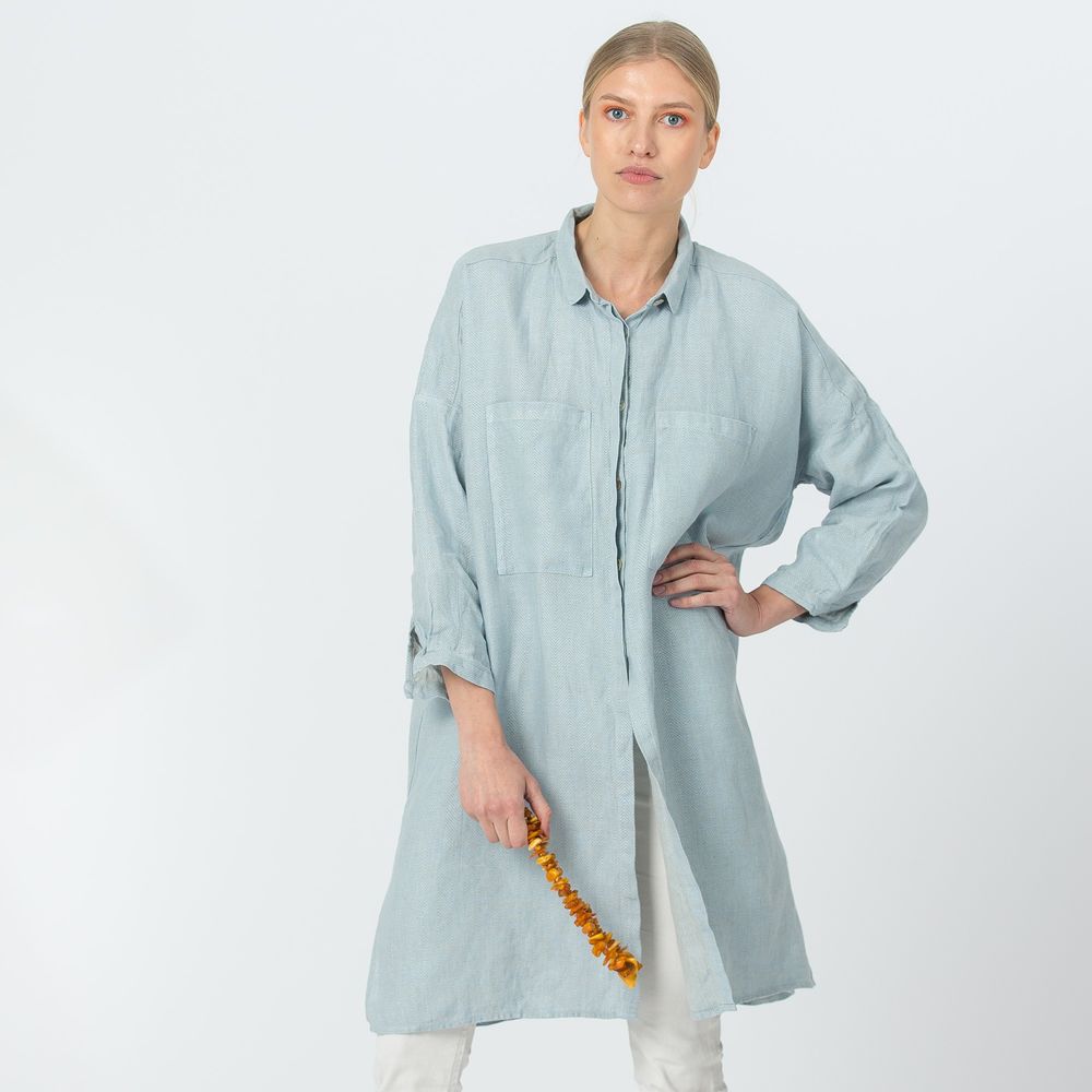 Homewear textile - Chemise longue en lin VANDA - JURATE