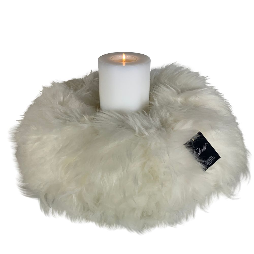 Objets de décoration - Véritable couronne de fourrure d'agneau Mérinos ou agneau du tibet - QULT DESIGN GMBH