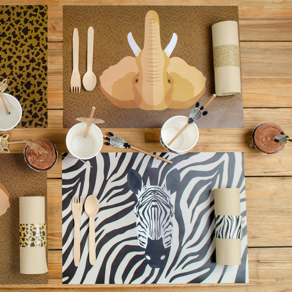 Birthdays - 6 Savannah Placemats - Recyclable - ANNIKIDS