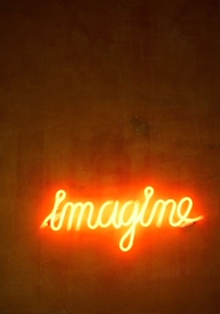 Tableaux - tableau en néon "IMAGINE" - CAROLINE BAUP