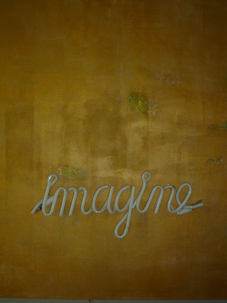 Tableaux - tableau en néon "IMAGINE" - CAROLINE BAUP