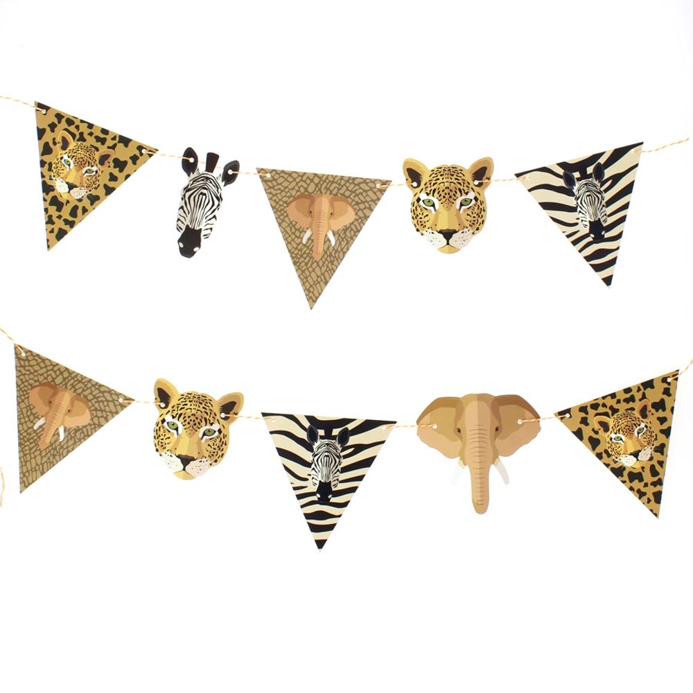 Anniversaires - Guirlande Savane - Recyclable - ANNIKIDS