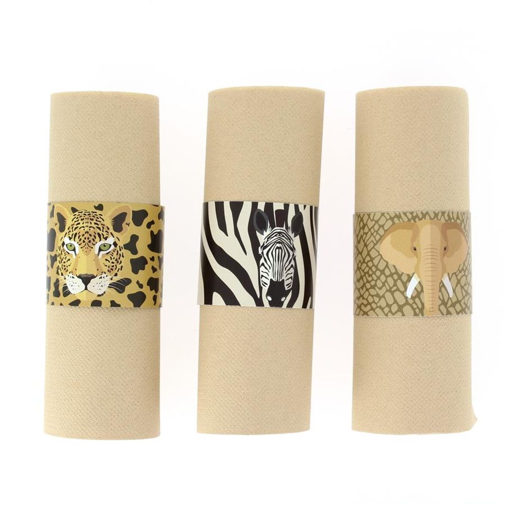 Birthdays - 6 Napkin Rounds Savannah - Recyclable - ANNIKIDS