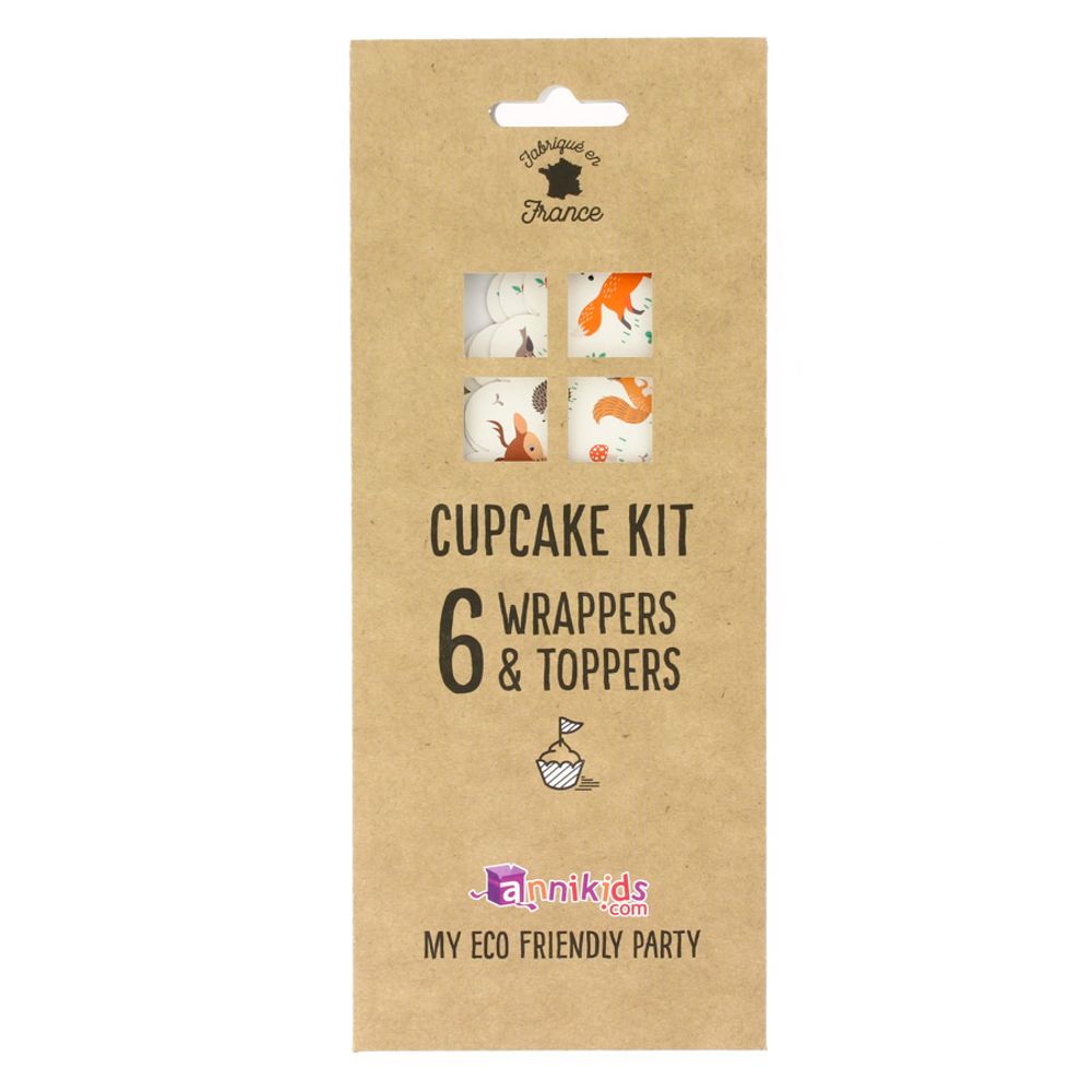 Birthdays - Forest Animals Cupcakes Kit - Recyclable - ANNIKIDS