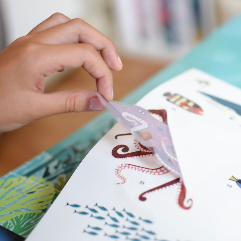 Children's arts and crafts - Educational poster + stickers - OCEANS - POPPIK - BAYARD JEUNESSE