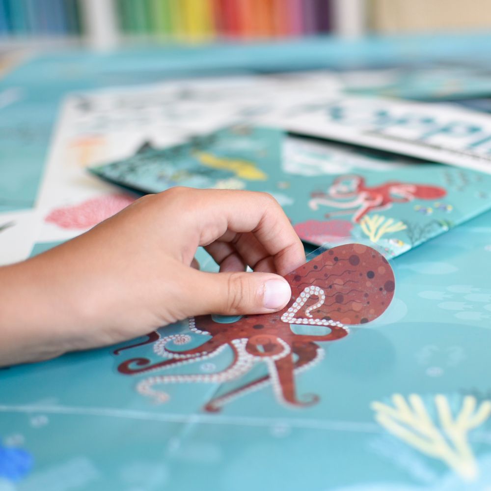 Children's arts and crafts - Educational poster + stickers - OCEANS - POPPIK - BAYARD JEUNESSE