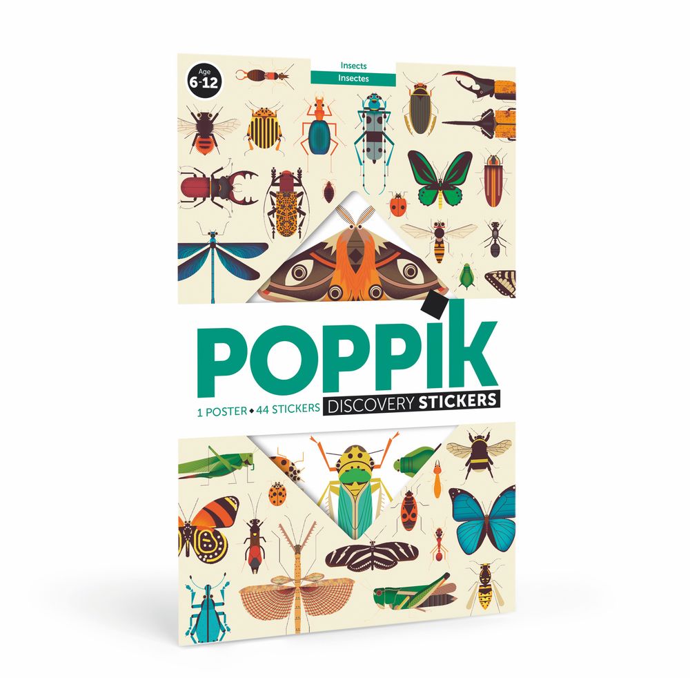 Children's arts and crafts - Educational poster + Stickers - INSECTES - POPPIK - BAYARD JEUNESSE