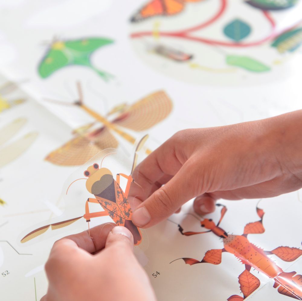 Children's arts and crafts - Educational poster + Stickers - INSECTES - POPPIK - BAYARD JEUNESSE