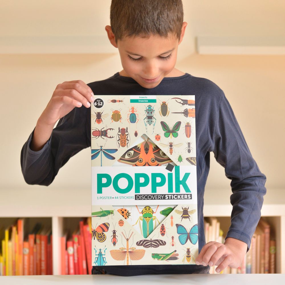 Children's arts and crafts - Educational poster + Stickers - INSECTES - POPPIK - BAYARD JEUNESSE