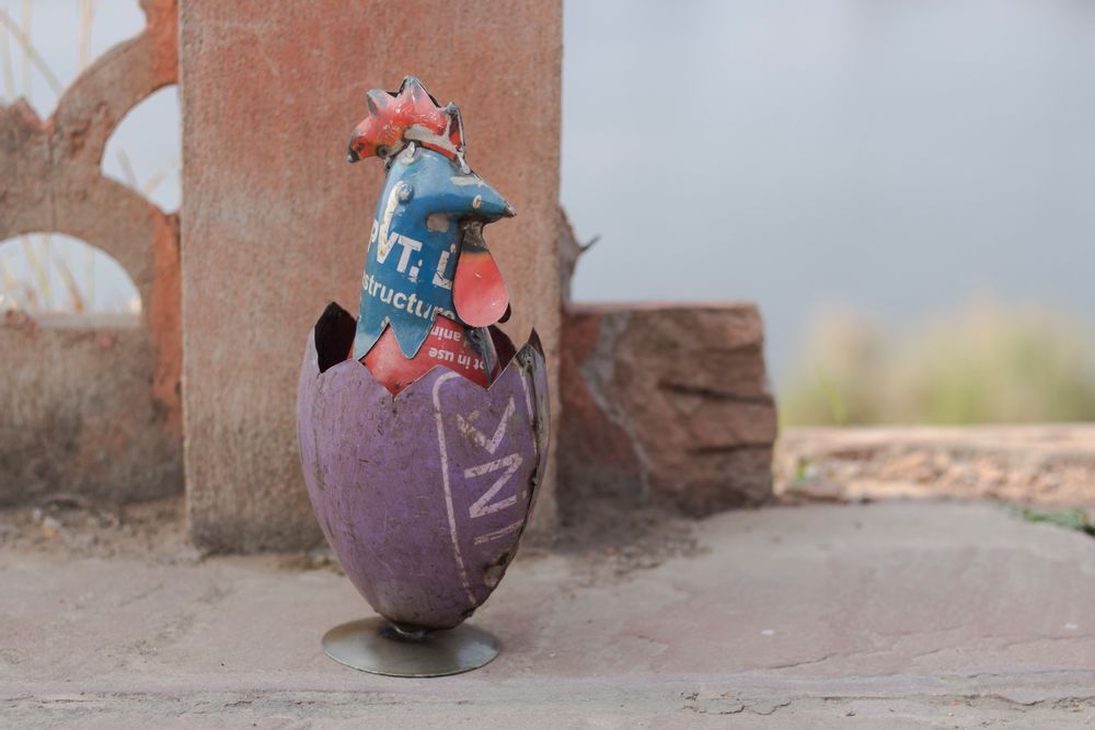 Objets de décoration - Figurine de jardin en fer recyclé fait main - DE KULTURE WORKS
