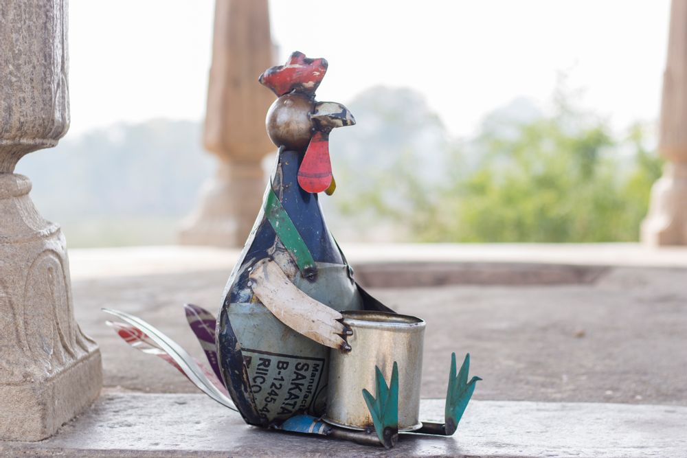 Objets de décoration - Figurine de jardin en fer recyclé fait main - DE KULTURE WORKS