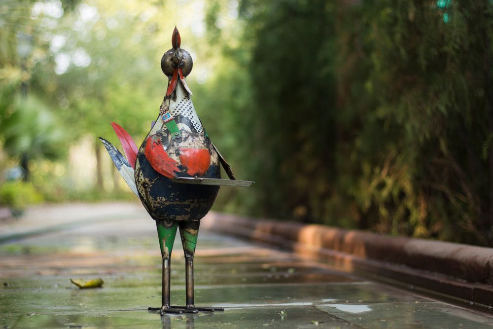 Objets de décoration - Figurine de jardin en fer recyclé fait main - DE KULTURE WORKS