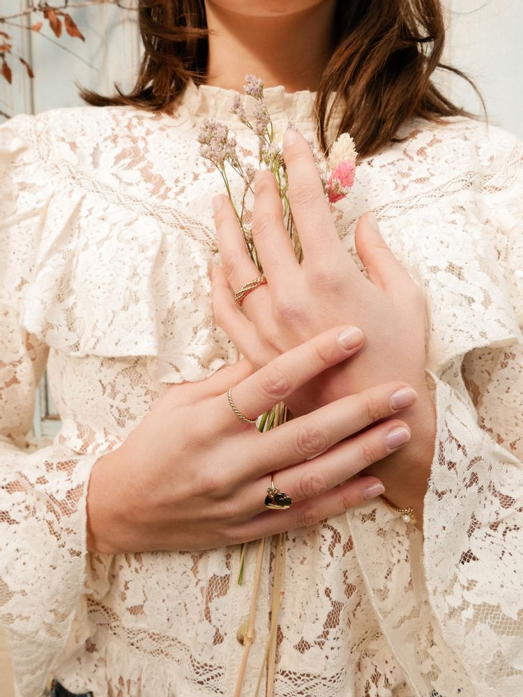 Bijoux - Bague torsadée or - JOUR DE MISTRAL