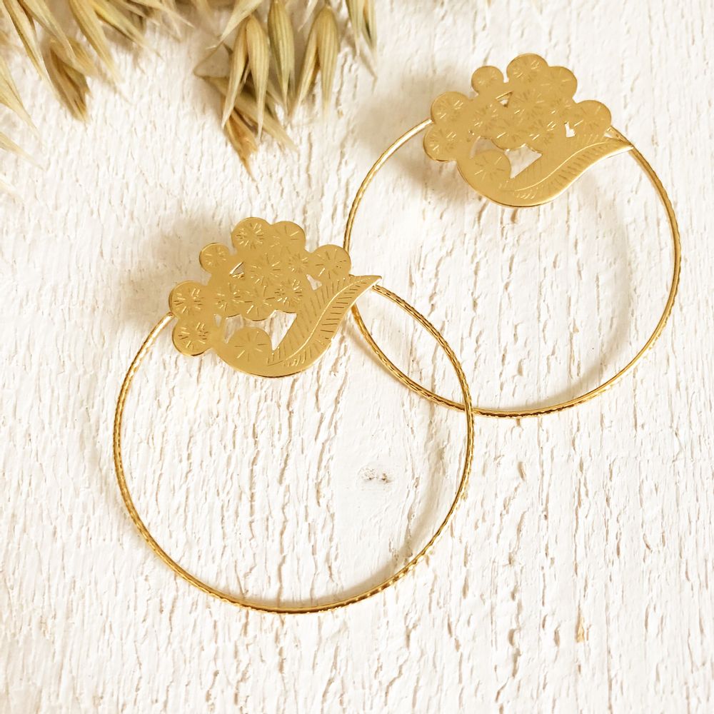 Bijoux - Boucles d'oreilles Mimosa - JOUR DE MISTRAL
