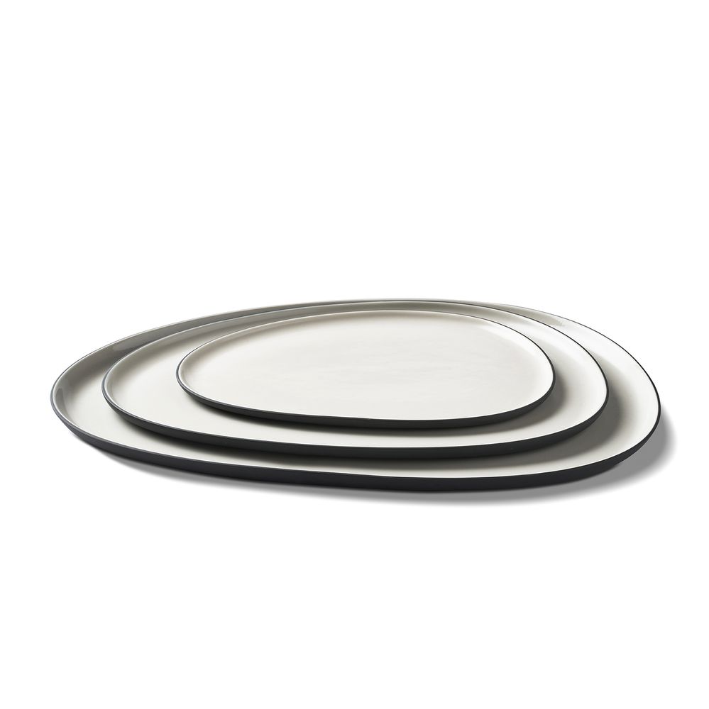 Everyday plates - STONE Double Color Plate Set - ESMA DEREBOY HANDMADE PORCELAIN