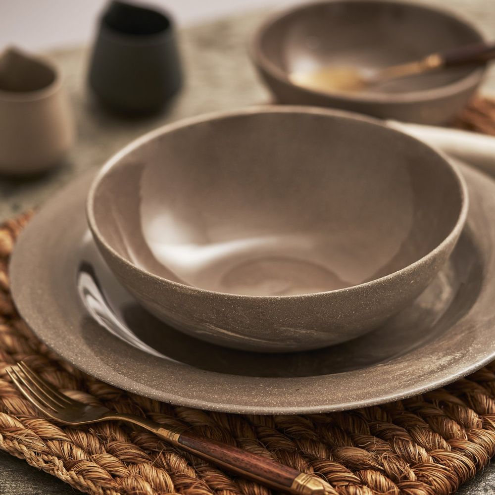 Everyday plates - DOWN TO EARTH Plate Set - ESMA DEREBOY HANDMADE PORCELAIN