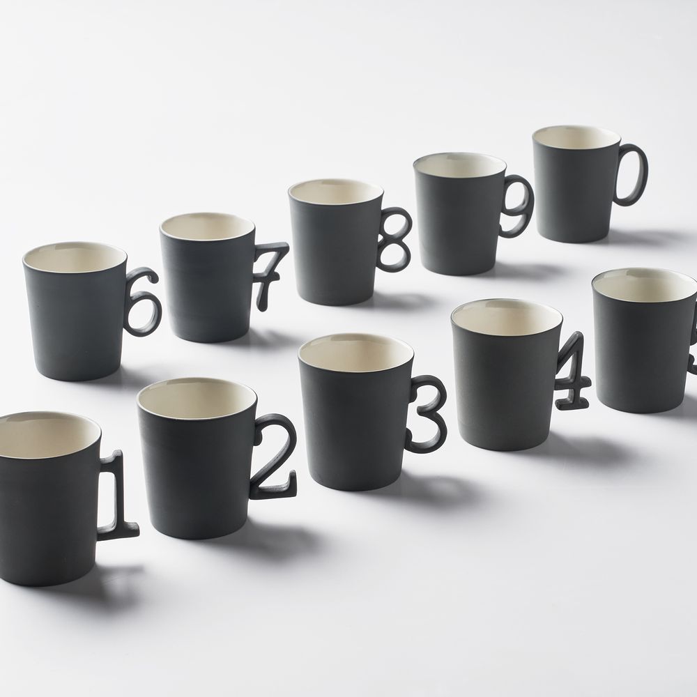 Mugs - Figures Espresso Cup / Double Colour - ESMA DEREBOY HANDMADE PORCELAIN