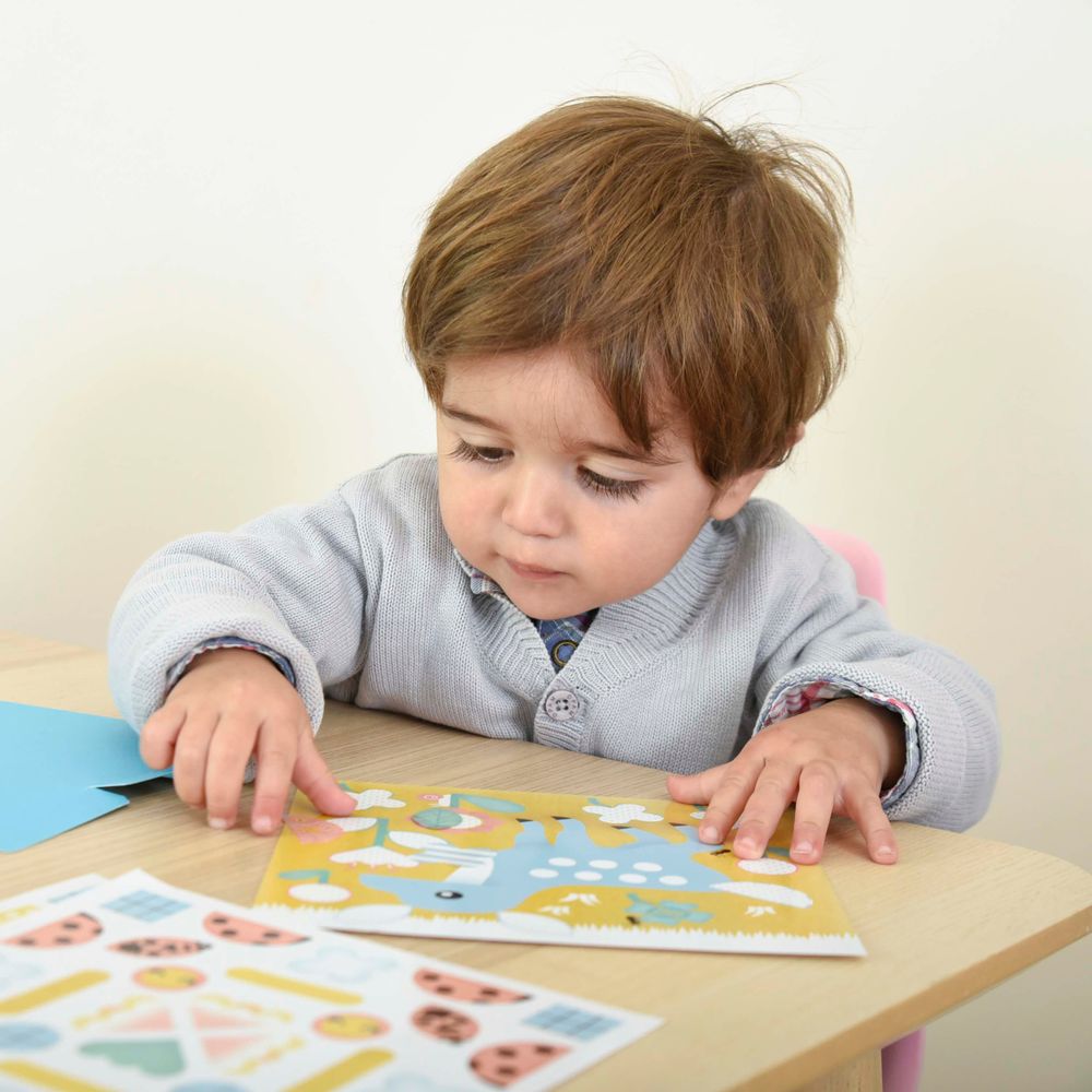 Childcare accessories - Cards + stickers - FOREST ANIMALS - POPPIK - BAYARD JEUNESSE