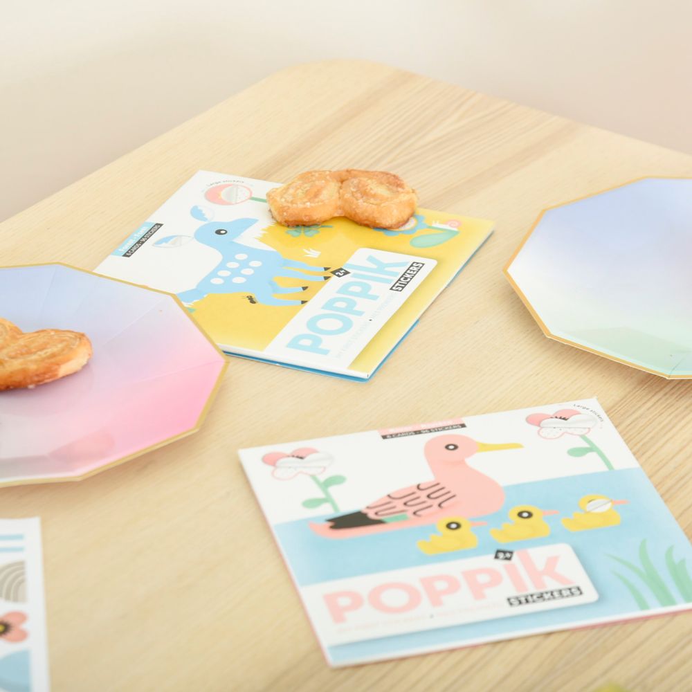 Childcare accessories - Cards + stickers - FOREST ANIMALS - POPPIK - BAYARD JEUNESSE
