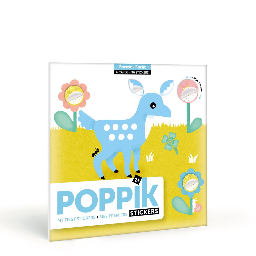 Childcare accessories - Cards + stickers - FOREST ANIMALS - POPPIK - BAYARD JEUNESSE