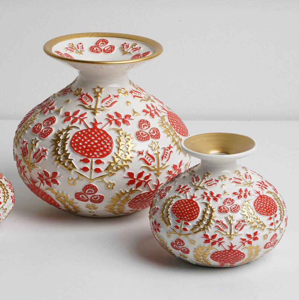 Vases - LEVNALEVN Pomegranate Vase - ESMA DEREBOY HANDMADE CERAMIC
