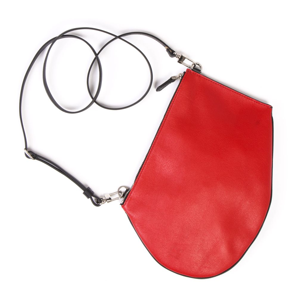 Cadeaux - Zip Maxi Blood - Sac en bandoulière zippée en cuir rouge et noir - MLS-MARIELAURENCESTEVIGNY