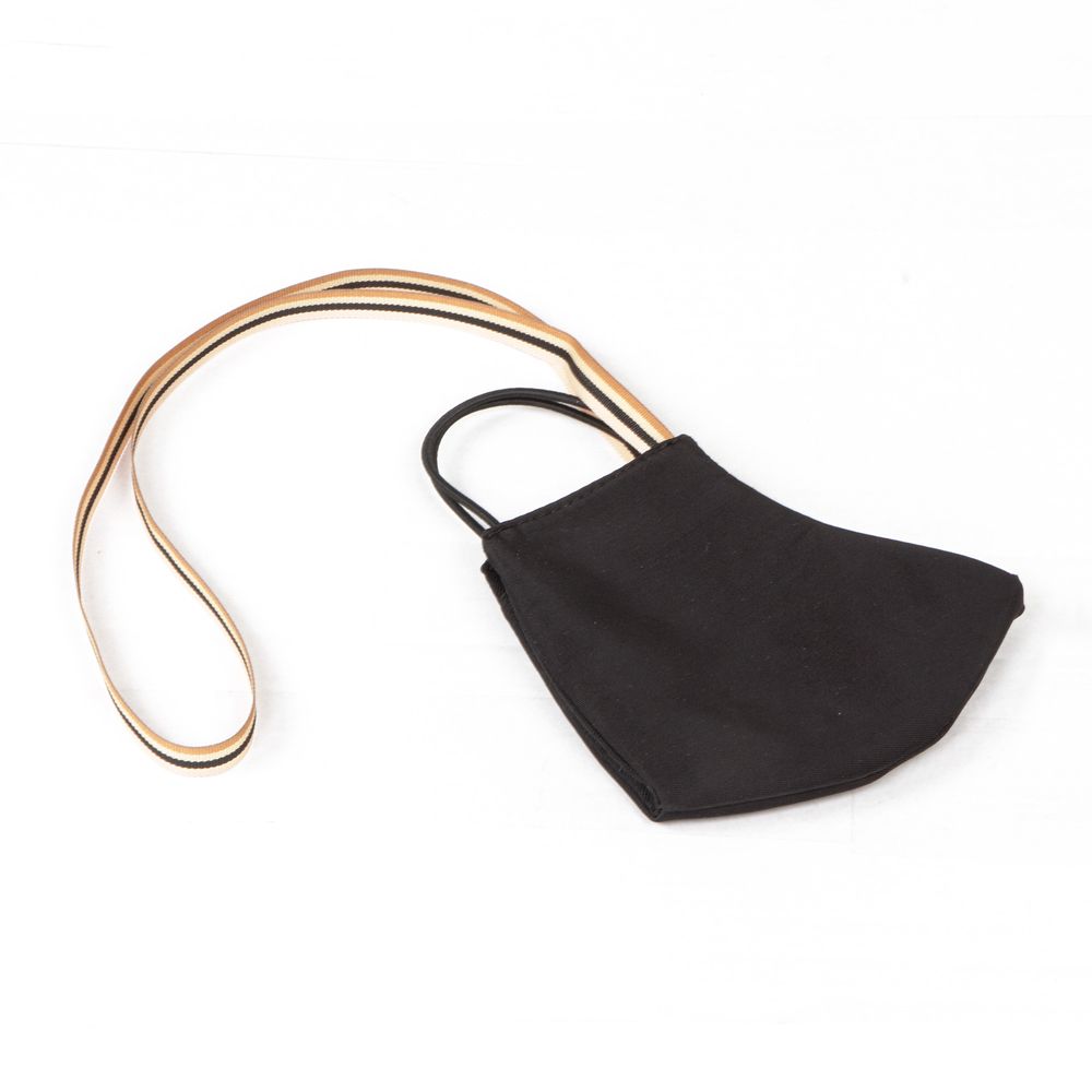 Accessoires de voyage - Pocket mask black -Accessoire pour le visage masque en tissus unisexe - Noir uni - MLS-MARIELAURENCESTEVIGNY