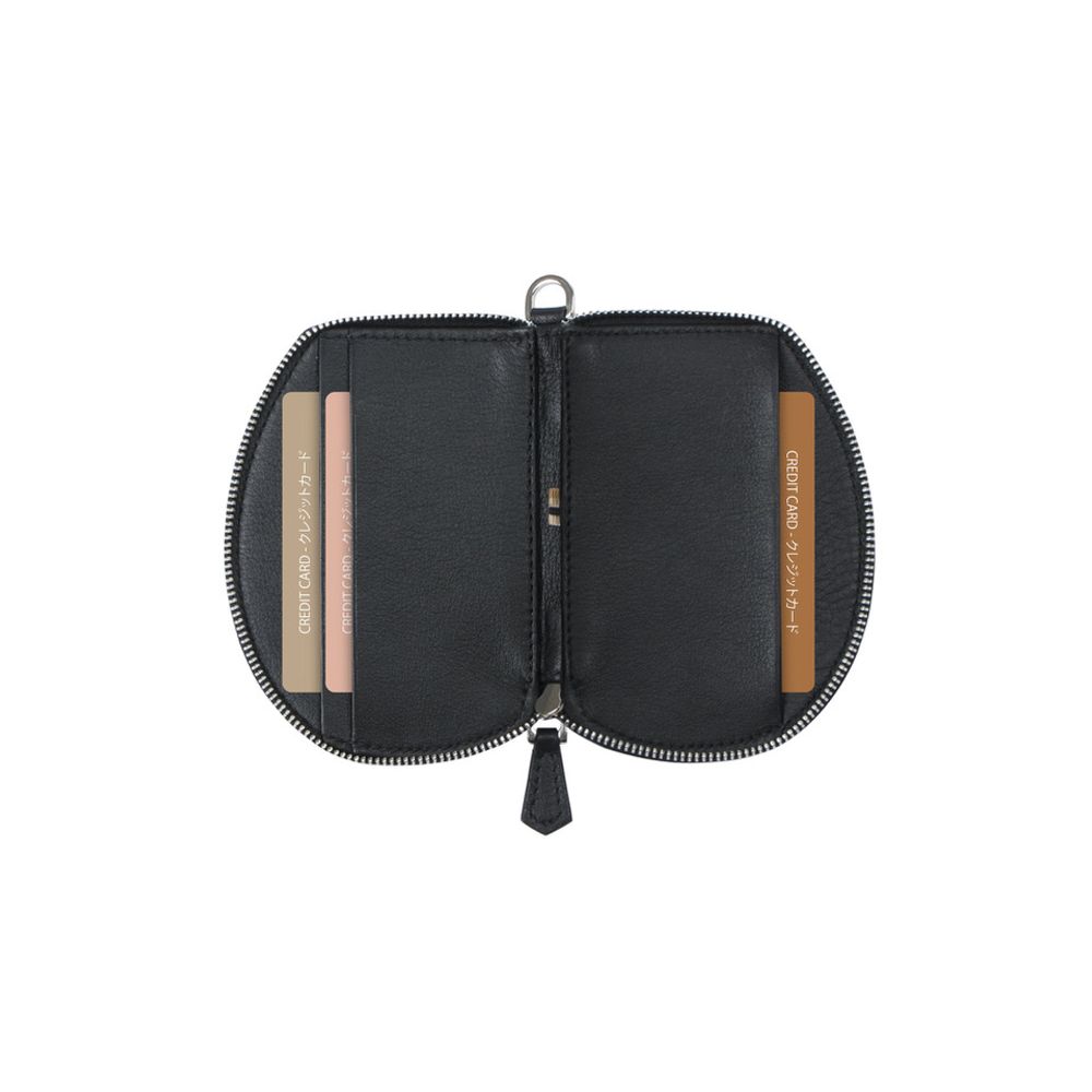 Clutches - Pocket Micro Black - Leather wallet with removable cord and RFID protection lining - MLS-MARIELAURENCESTEVIGNY