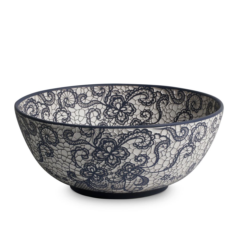 Decorative objects - YAS Lace Patterned Ceramic Bowl - ESMA DEREBOY HANDMADE CERAMIC